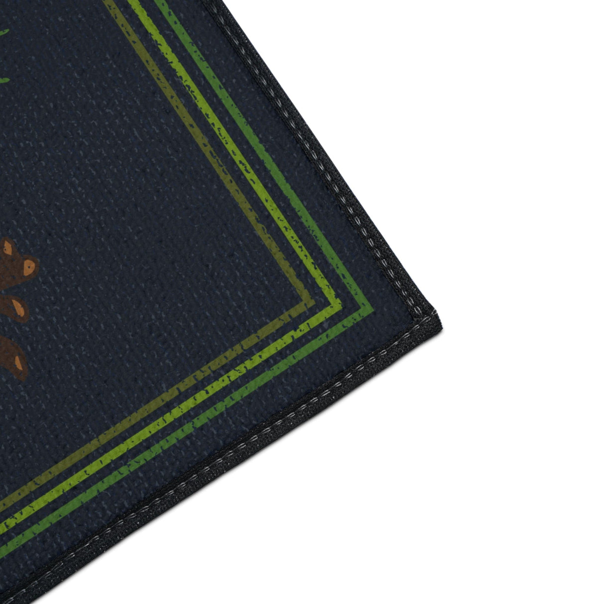 Navy Green Pine Non-Slip Rug