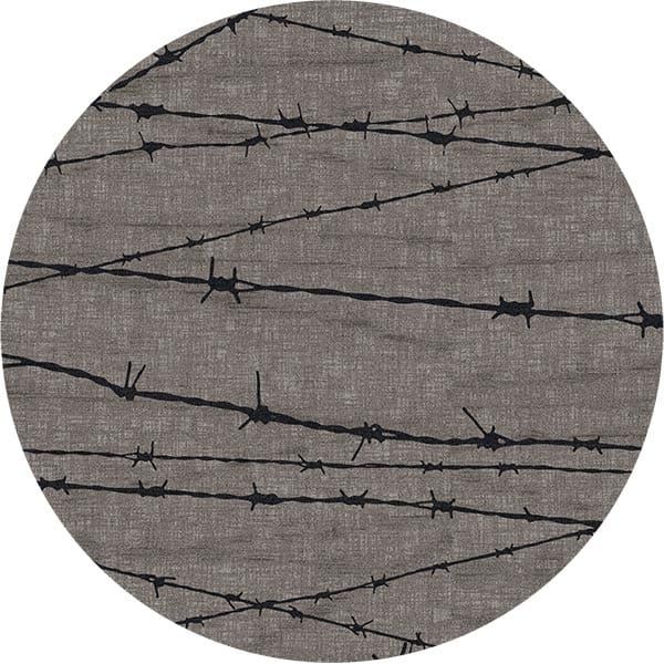 Gray Barbwire Area Rug Collection
