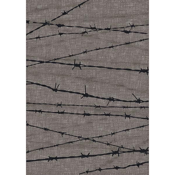 Gray Barbwire Area Rug Collection
