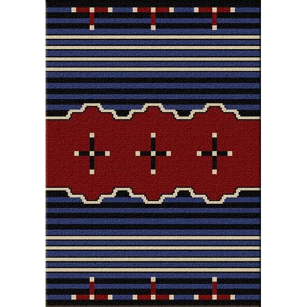 Tribal Leader Blue Area Rug