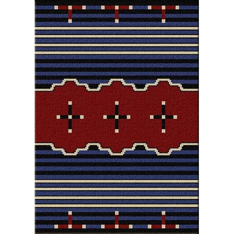 Tribal Leader Blue Area Rug
