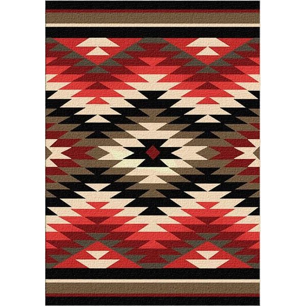 Santa Fe Orange Starburst Area Rug