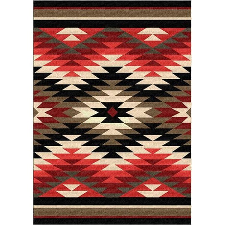 Santa Fe Orange Starburst Area Rug