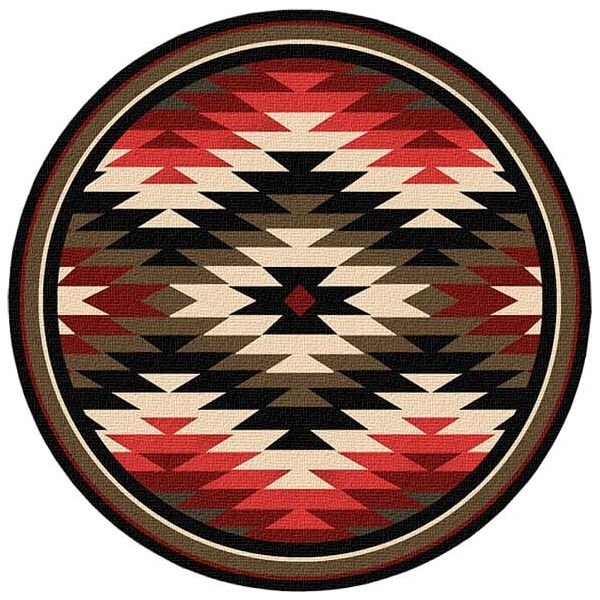 Santa Fe Orange Starburst Area Rug