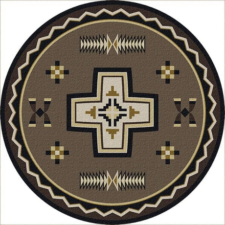 Southwestern Taupe Cross Area Rug