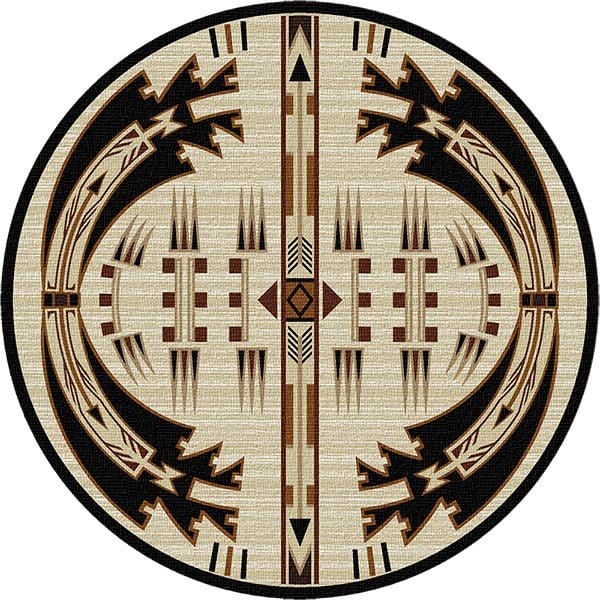 Horse Raiders Natural Area Rug