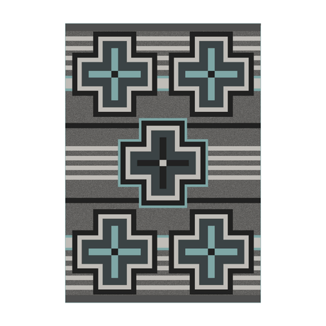 Turquoise Cross Rug