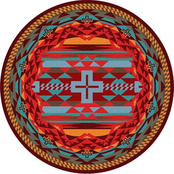 Southwestern Sunset Cross Area Rug