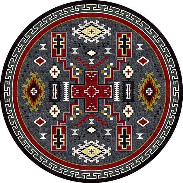 Gray Storm Catcher Cross Area Rug Collection