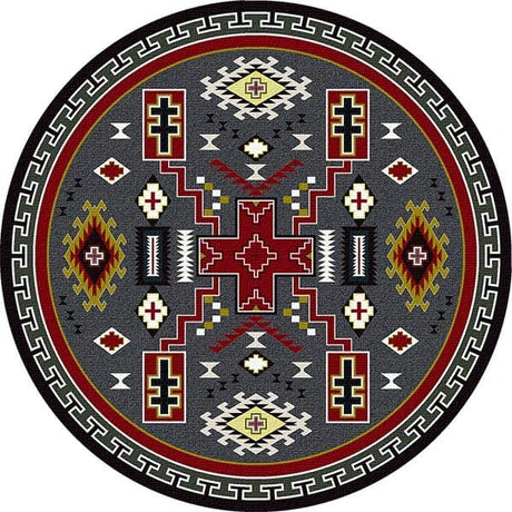Gray Storm Catcher Cross Area Rug Collection