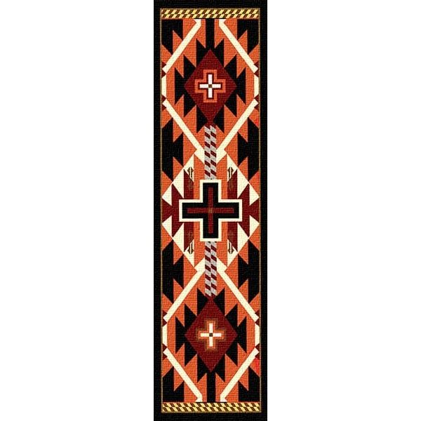 Southwestern Black Cross Area Rug