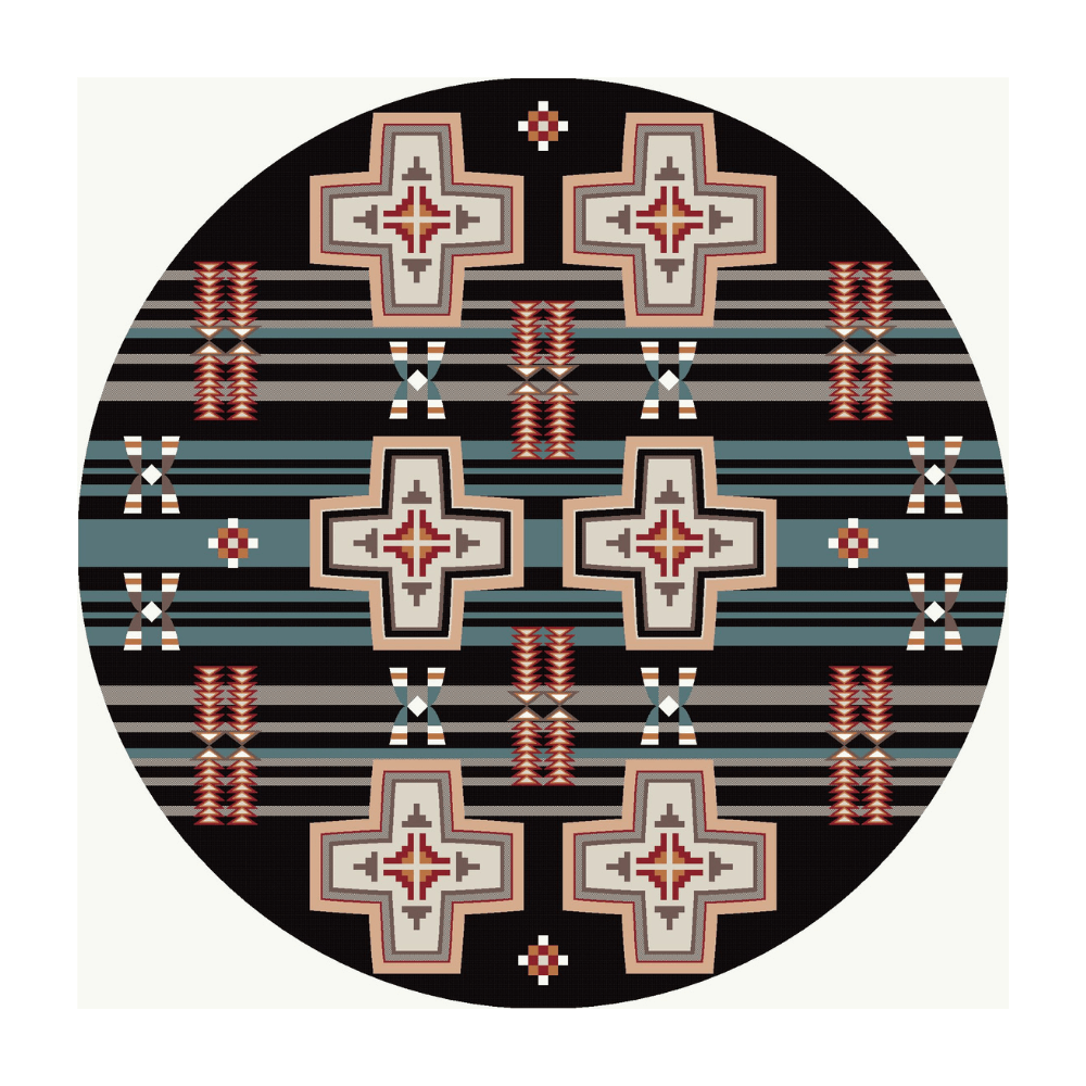 River Crossing Black Rug
