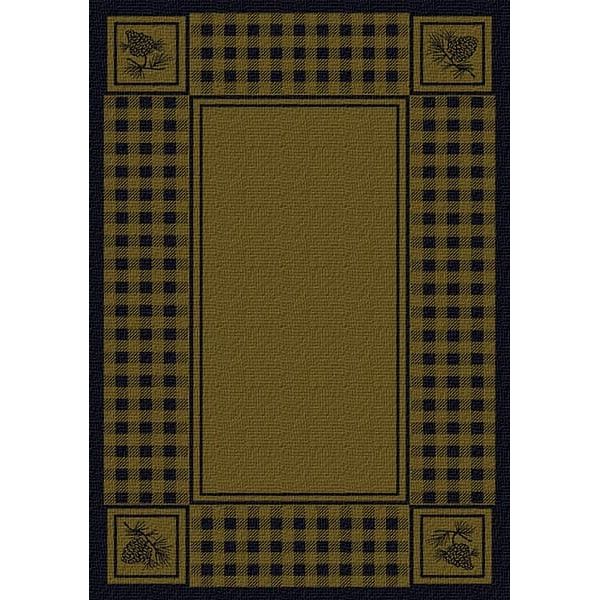 Pinecone Plaid Green Area Rug