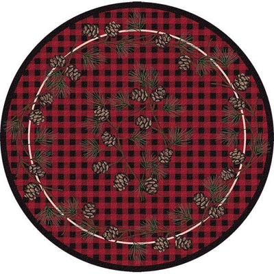 Lumberjack Red Area Rug Collection