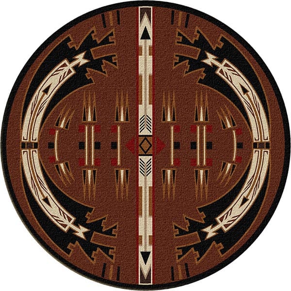 Horse Raiders Brown Area Rug