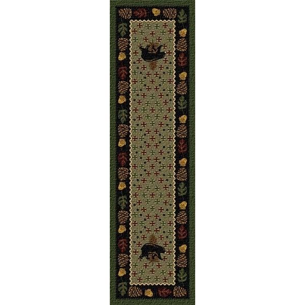 Bear Ridge Green Area Rug