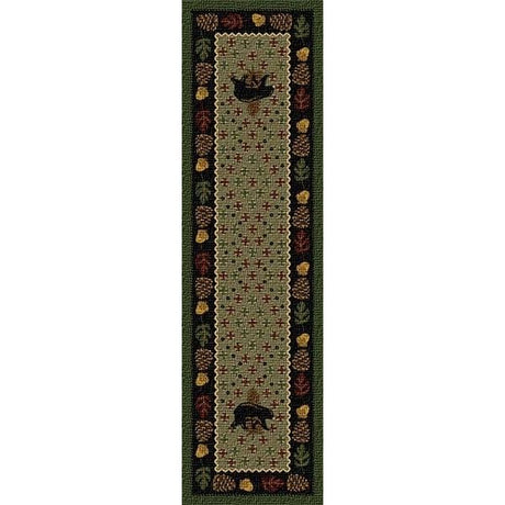Bear Ridge Green Area Rug
