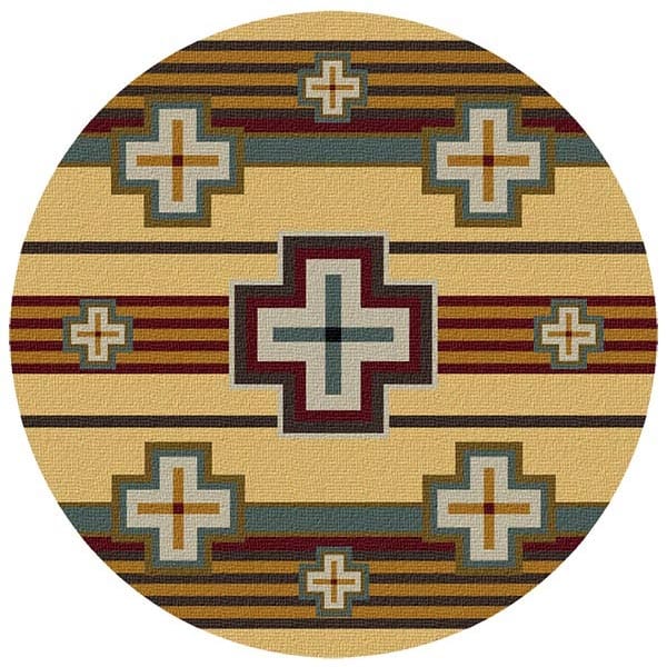 Many Crosses Maize Area Rug