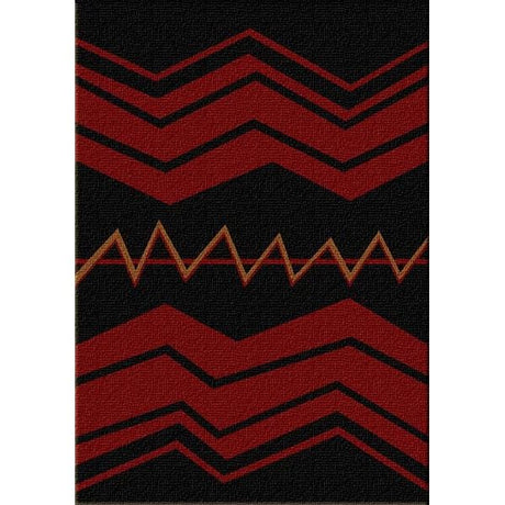 Valley of Fire Black Area Rug