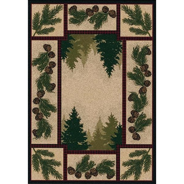Woodland Pines 8' Round Area Rug