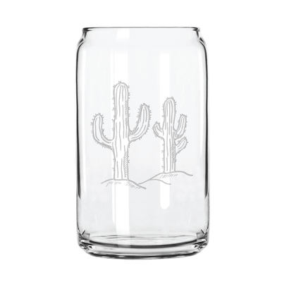 Double Cactus 16 oz. Can Glass Sets