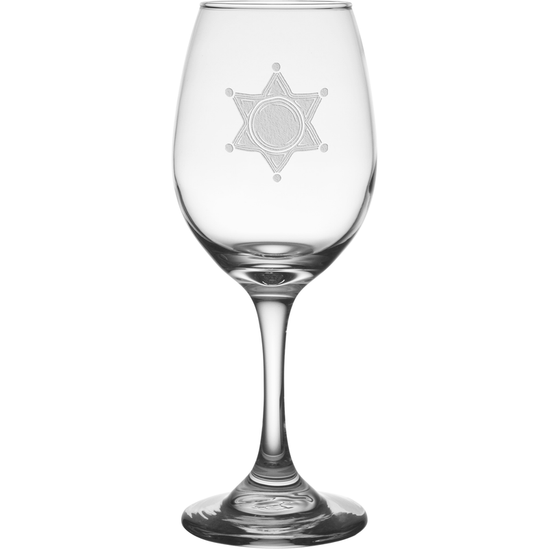 Western Star 11 oz. Etched Wine Glass Sets