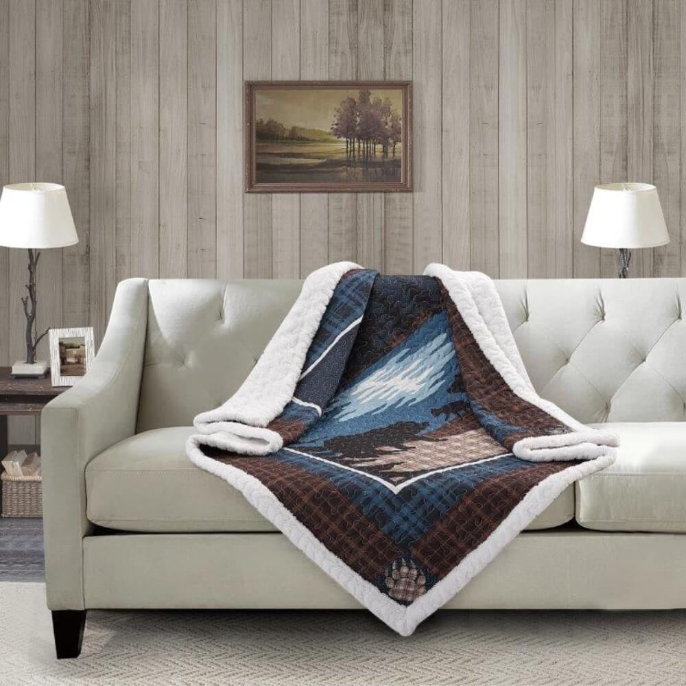 Moonlit Walk Sherpa Throw