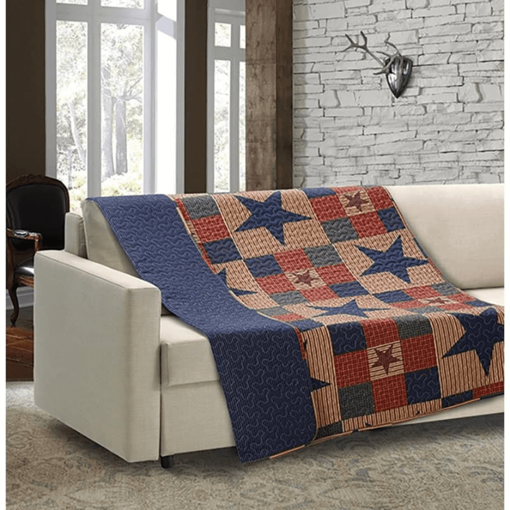 Star Cabin Blue Throw