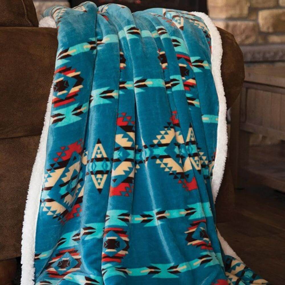 Tucson Turquoise Throw Blanket