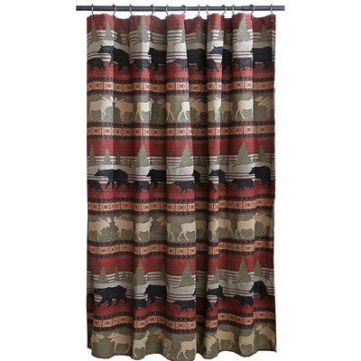 Lodge Moose & Bear Shower Curtain
