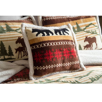 Two Bears Sherpa Accent Pillow
