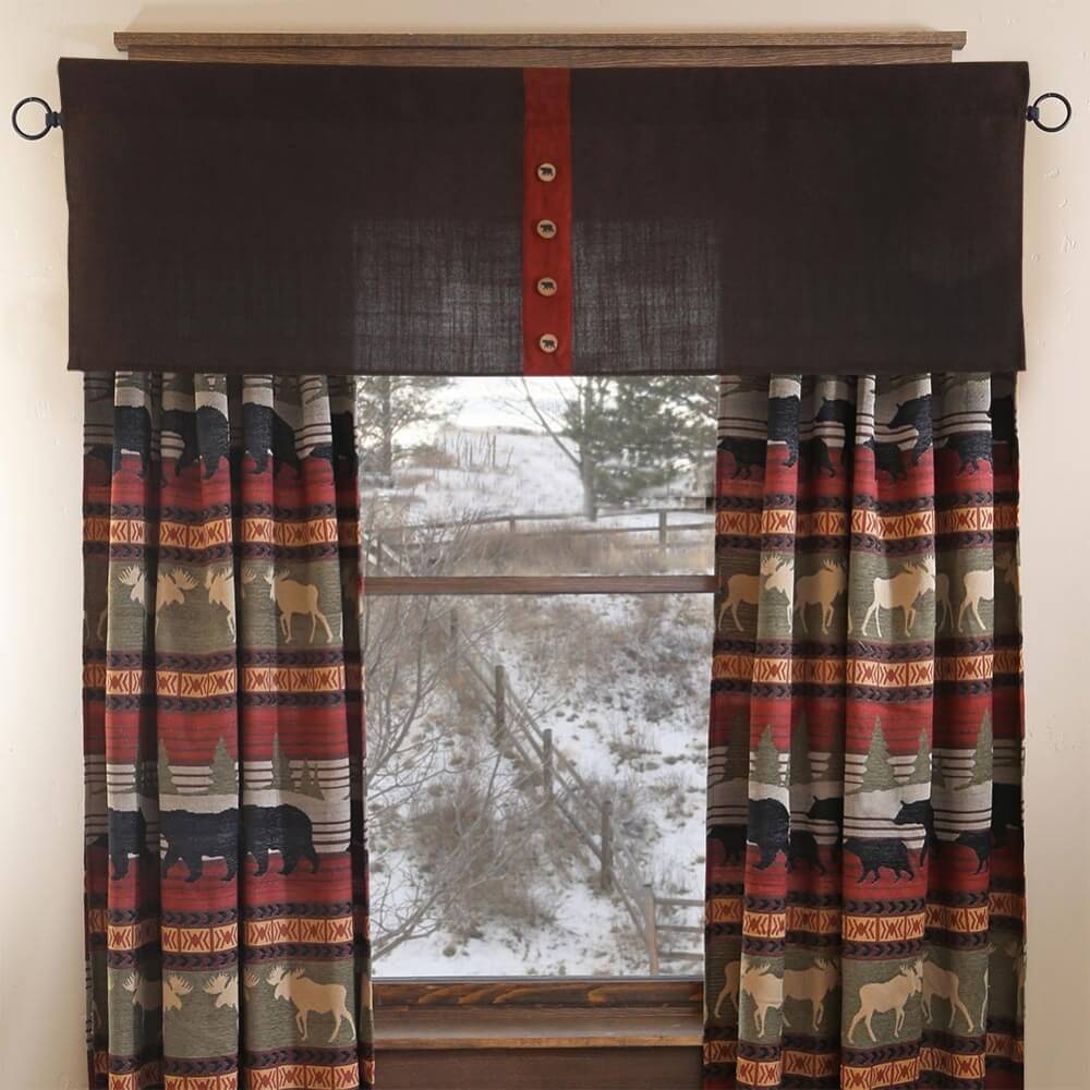 Lodge Moose & Bear Window Treatments