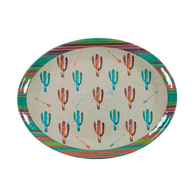 Painted Cactus Serving Platter