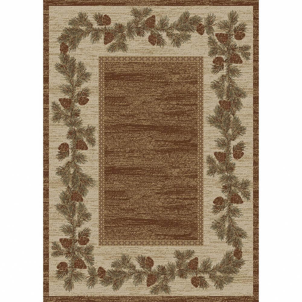 Pinecone Border Area Rug
