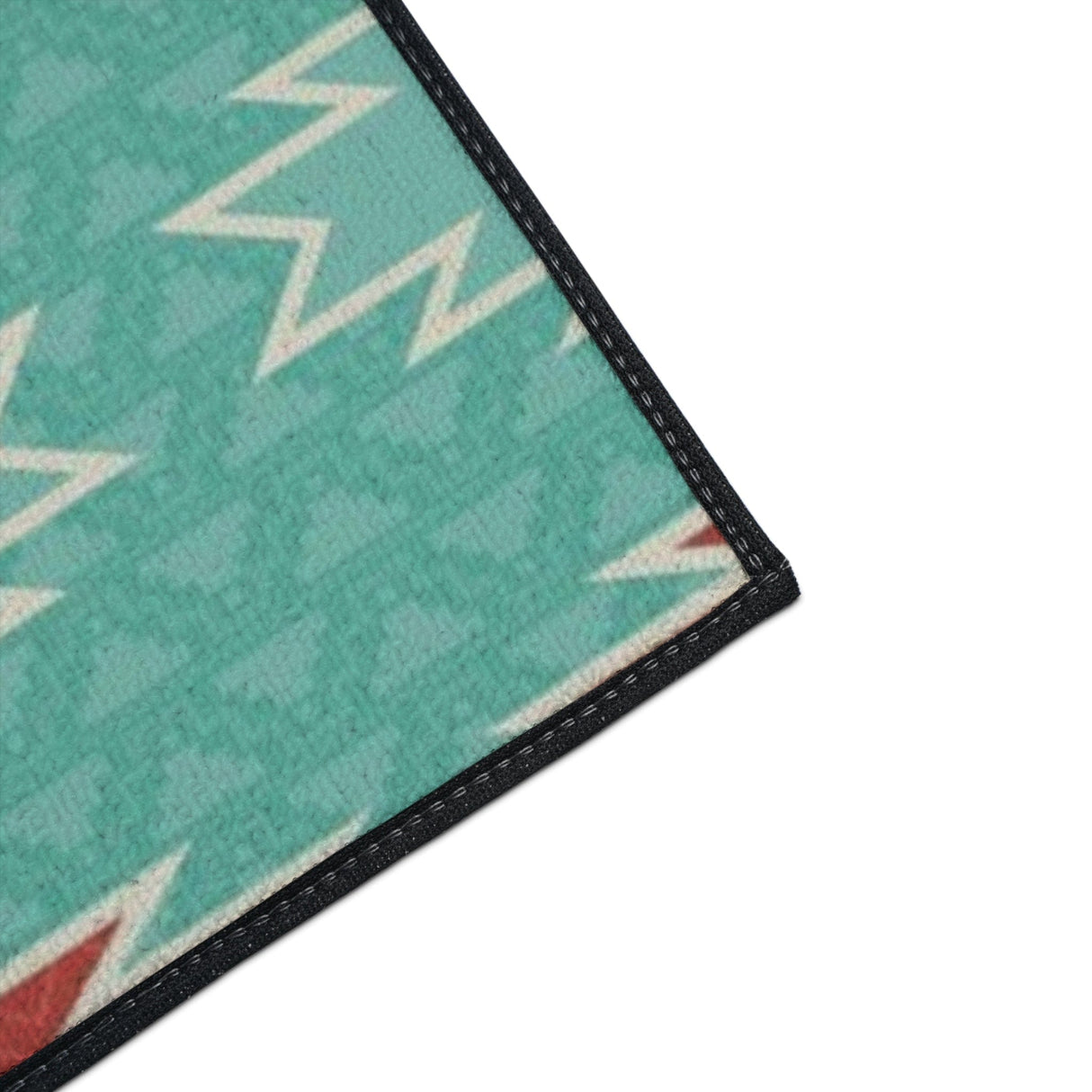 Red Blue Aztec Non-Slip Rug