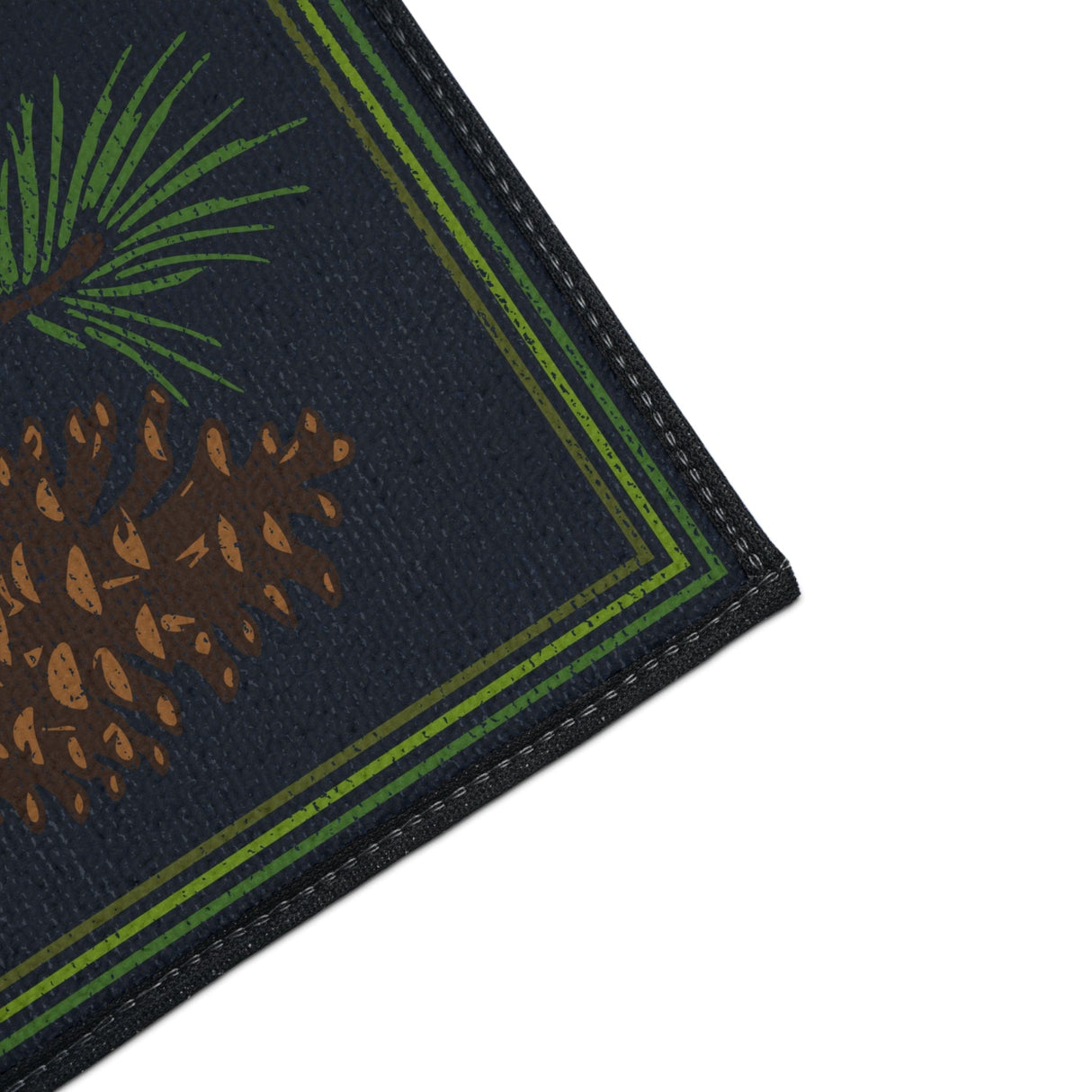 Navy Green Pine Non-Slip Rug