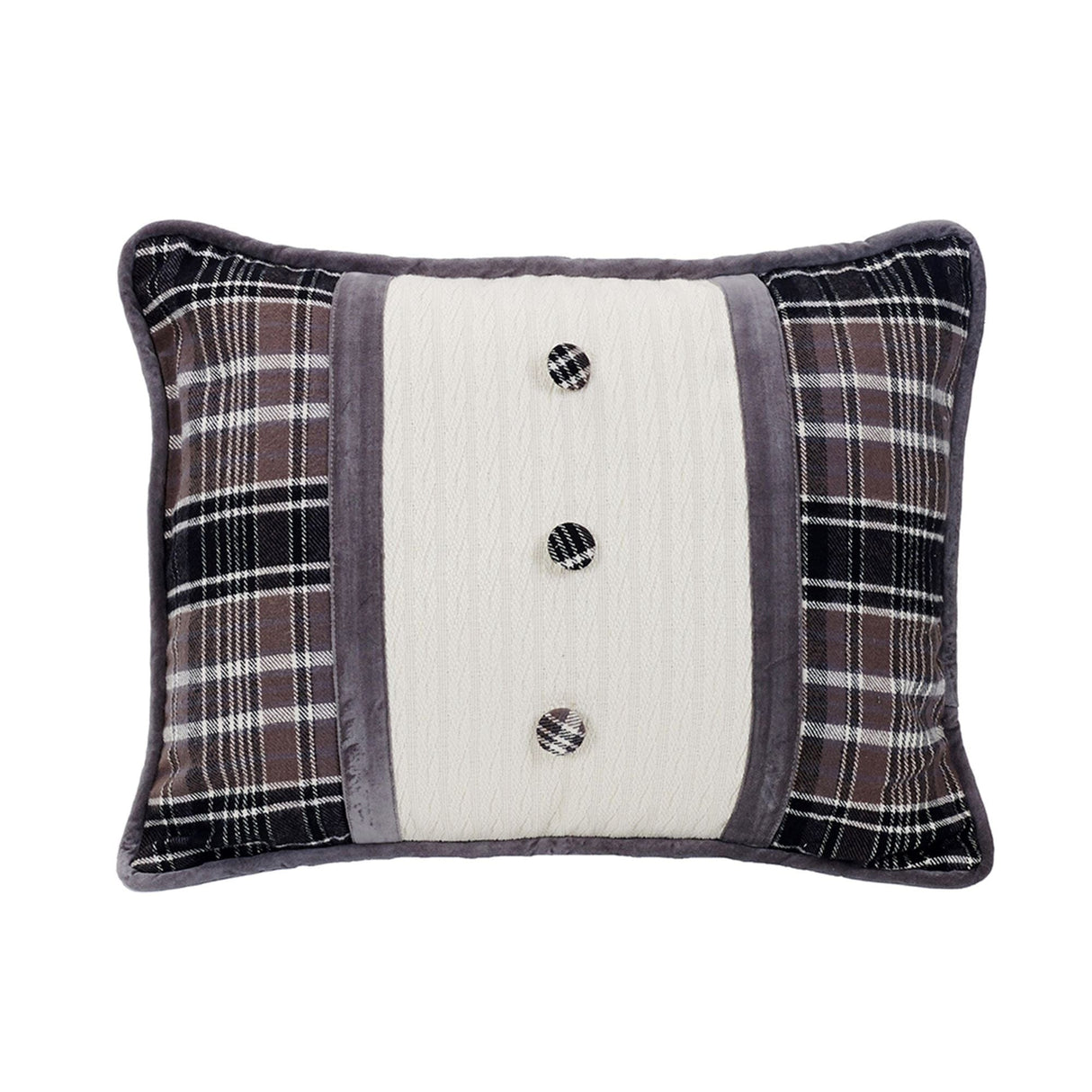 Tahoe Velvet Snowfall Oblong Pillow