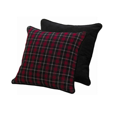 Black & Plaid Euro Sham
