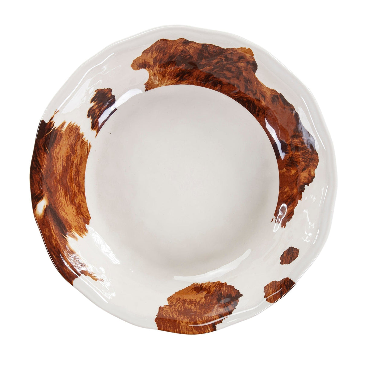 Jessie Cowhide Melamine Serving Bowl