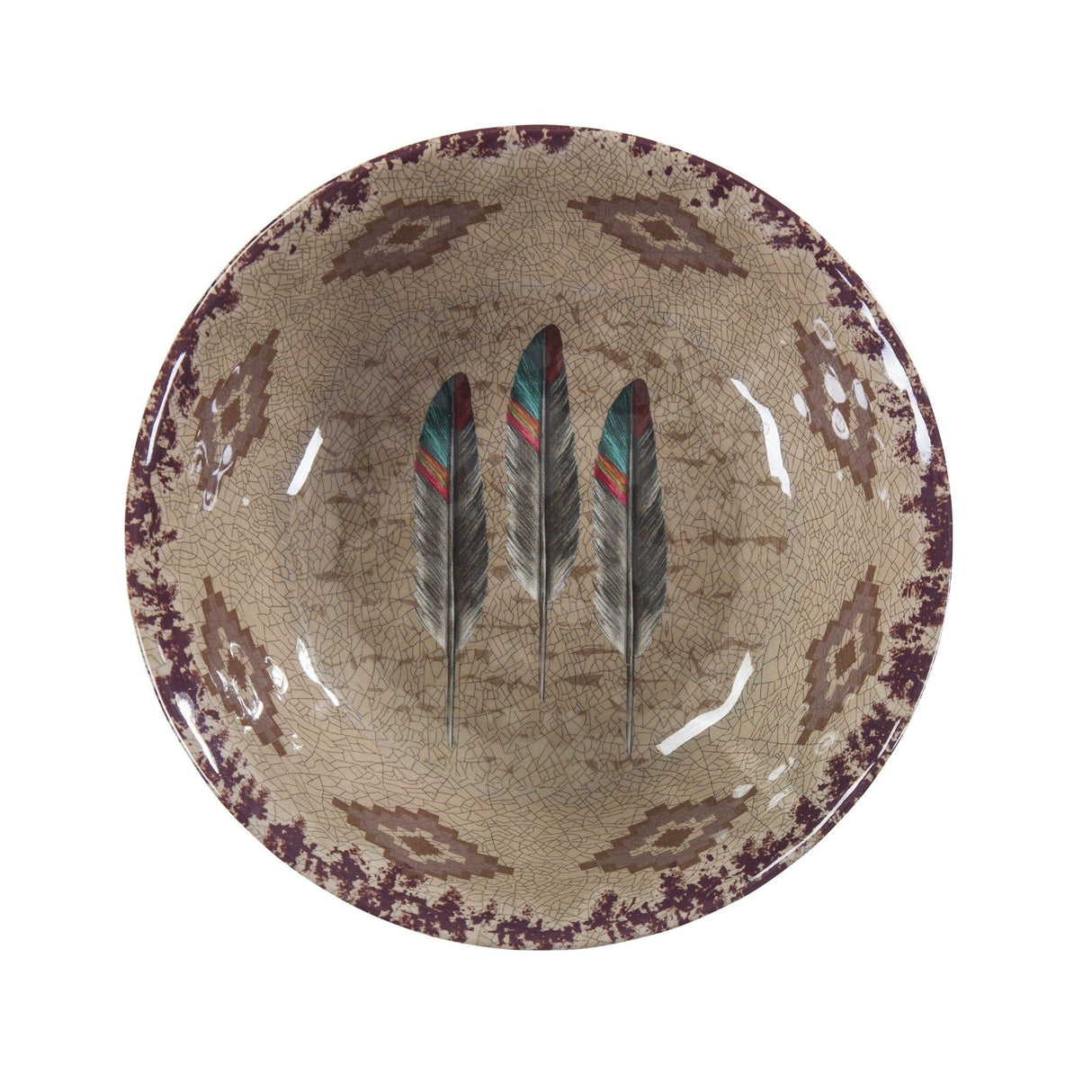 Feather Flair Melamine Dinner Bowl Set