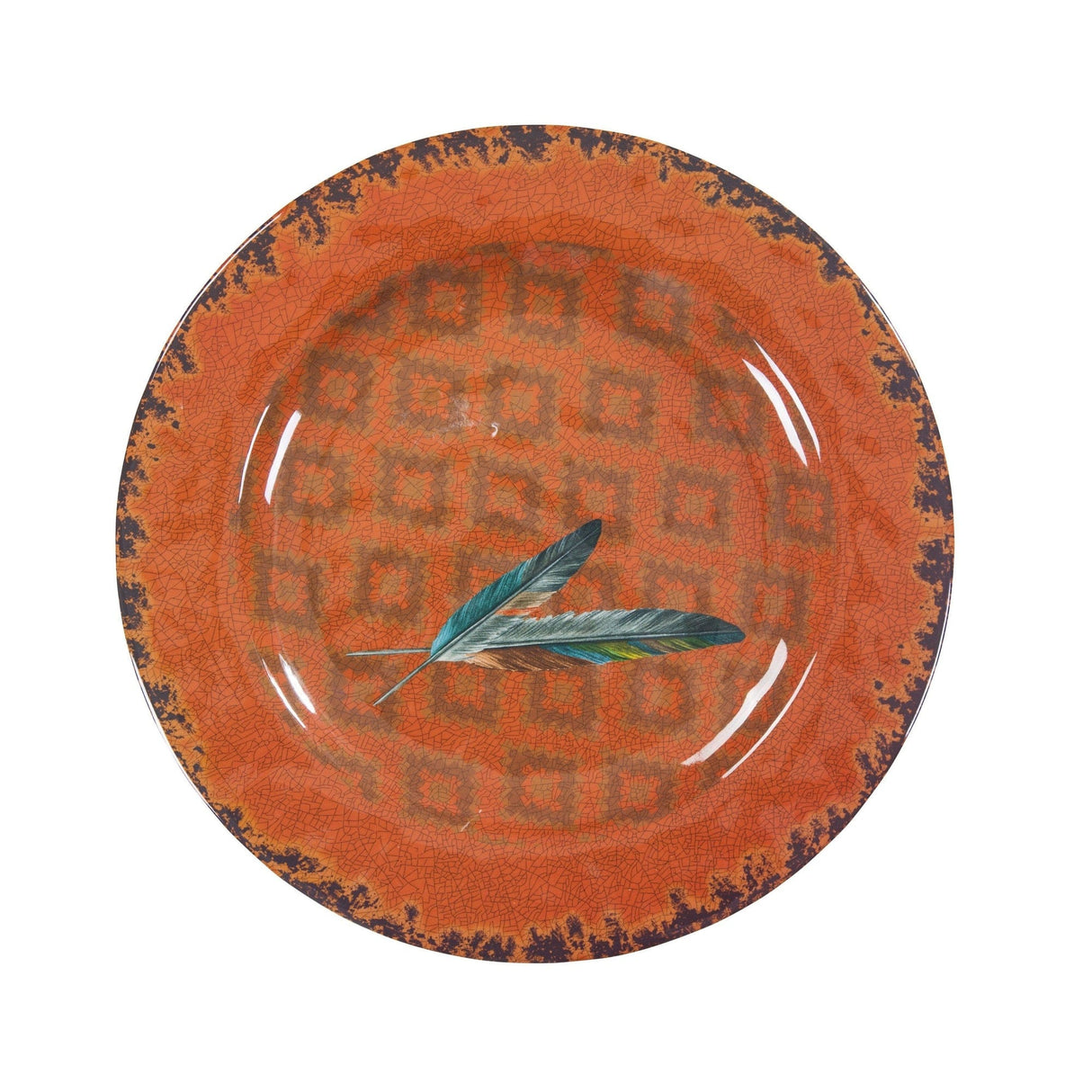 Feather Flair Melamine Dinner Plate Set