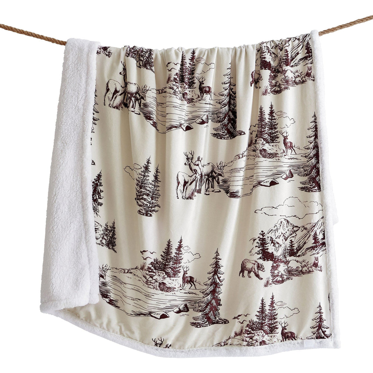 White Forest Sherpa Throw