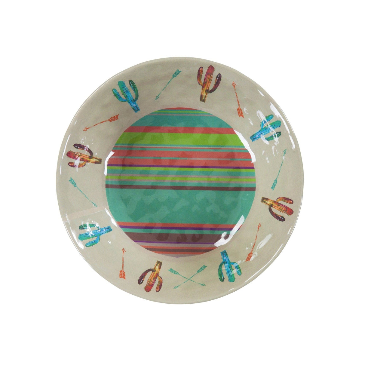 Colorful Cactus Melamine Dinner Bowl Set