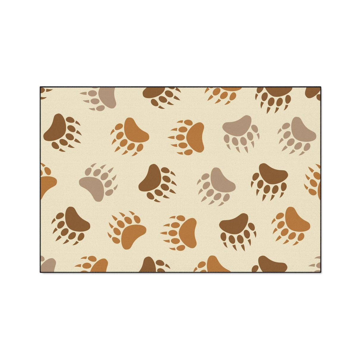 Bear Paw Brown Non-Slip Rug
