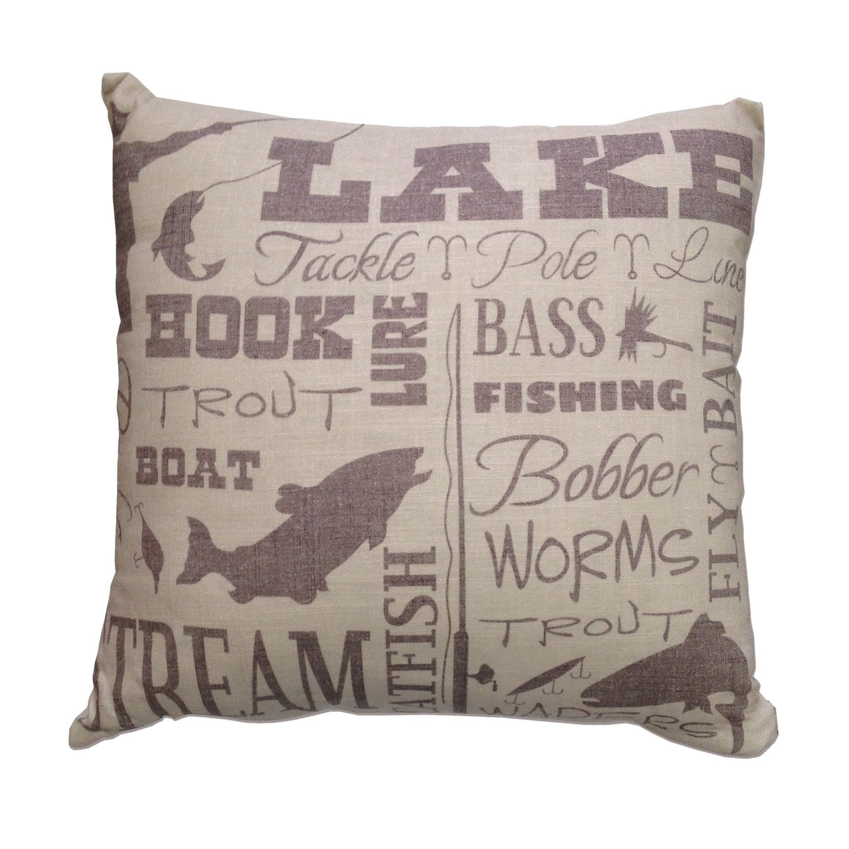 Lake Text Pillow