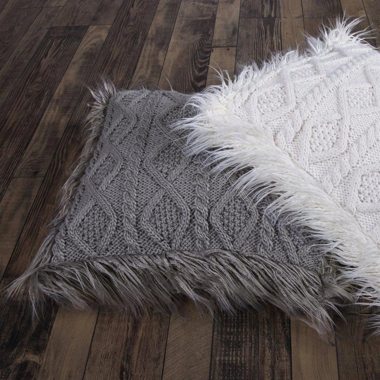 Mongolian Knit Throw Pillow
