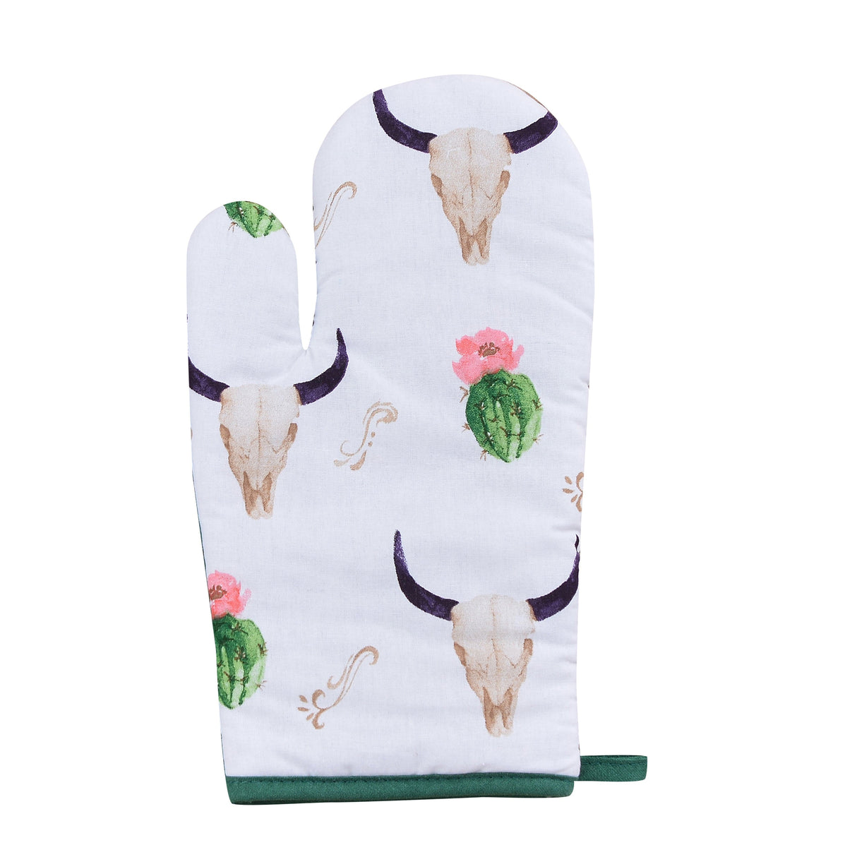Longhorn & Cactus Oven Mitt