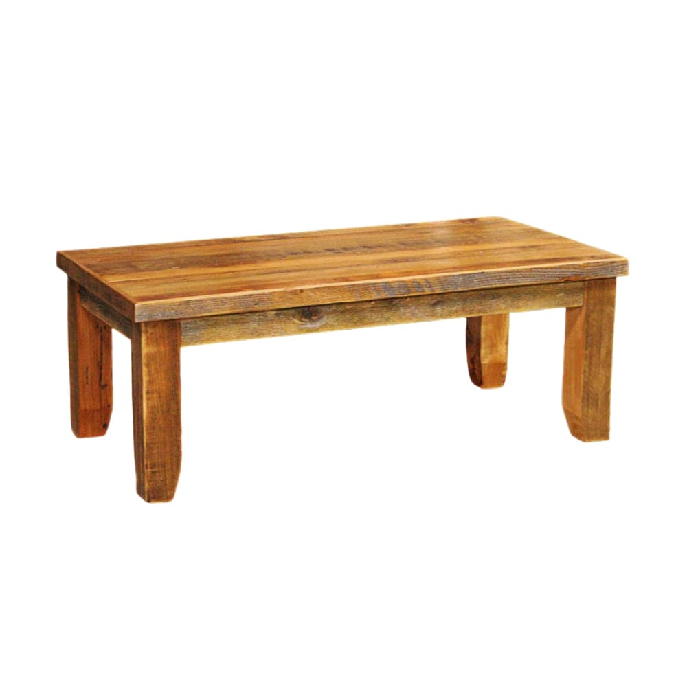 Red River Barnwood Straight Leg Coffee Table Cabin Place