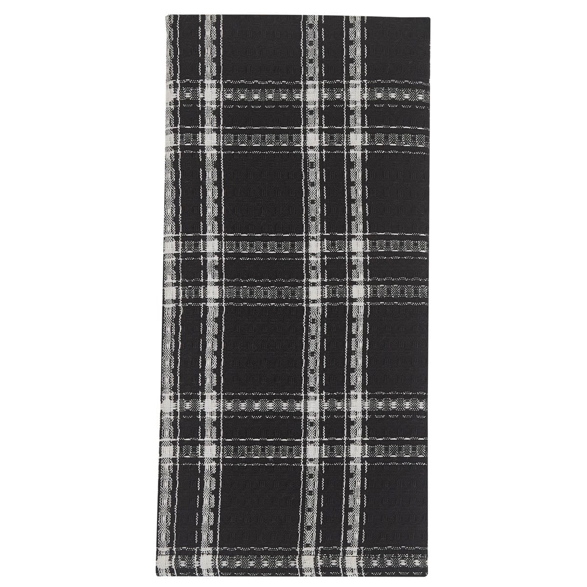 Navy Check Waffle Dishtowel