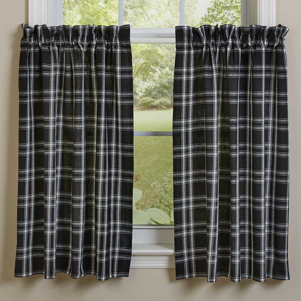 Navy Check Drape Tiers
